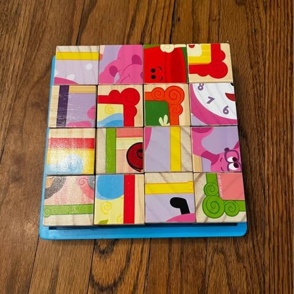 Melissa & Doug Blue's Clues & You! Wooden Child Cube Puzzle, 16 Pieces